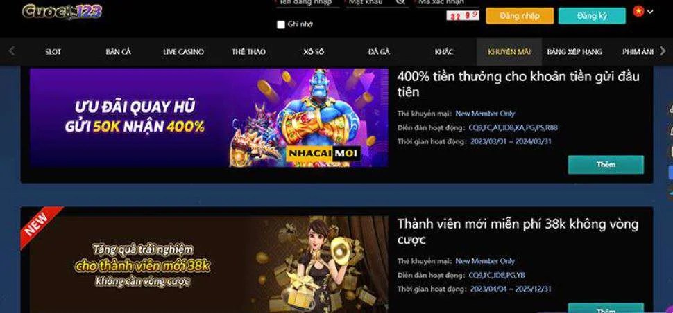 Quy tắc chơi của những tựa game tại cuoc123.com